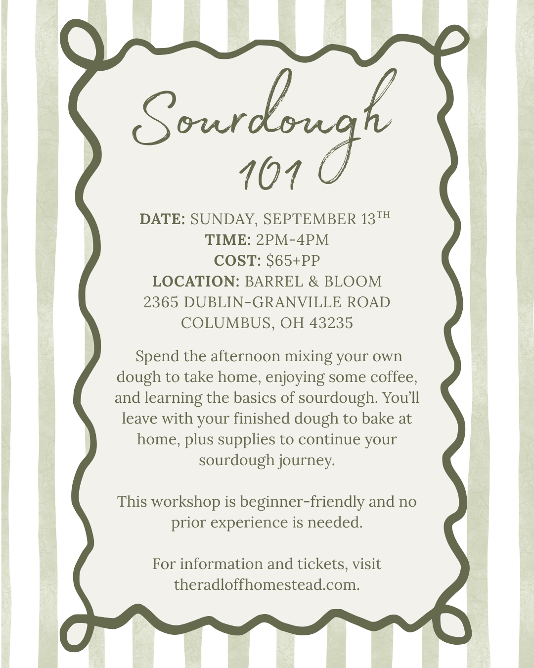 Sourdough 101 @ Barrel & Bloom - September 13th