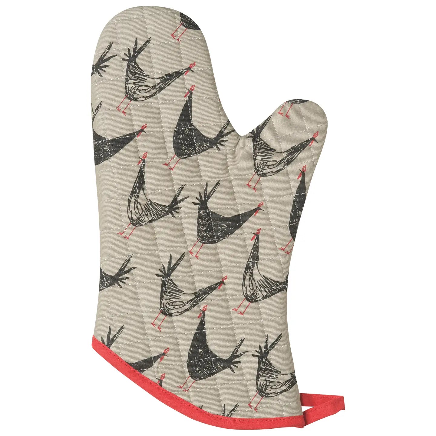 Chicken Scratch Oven Mitt Set