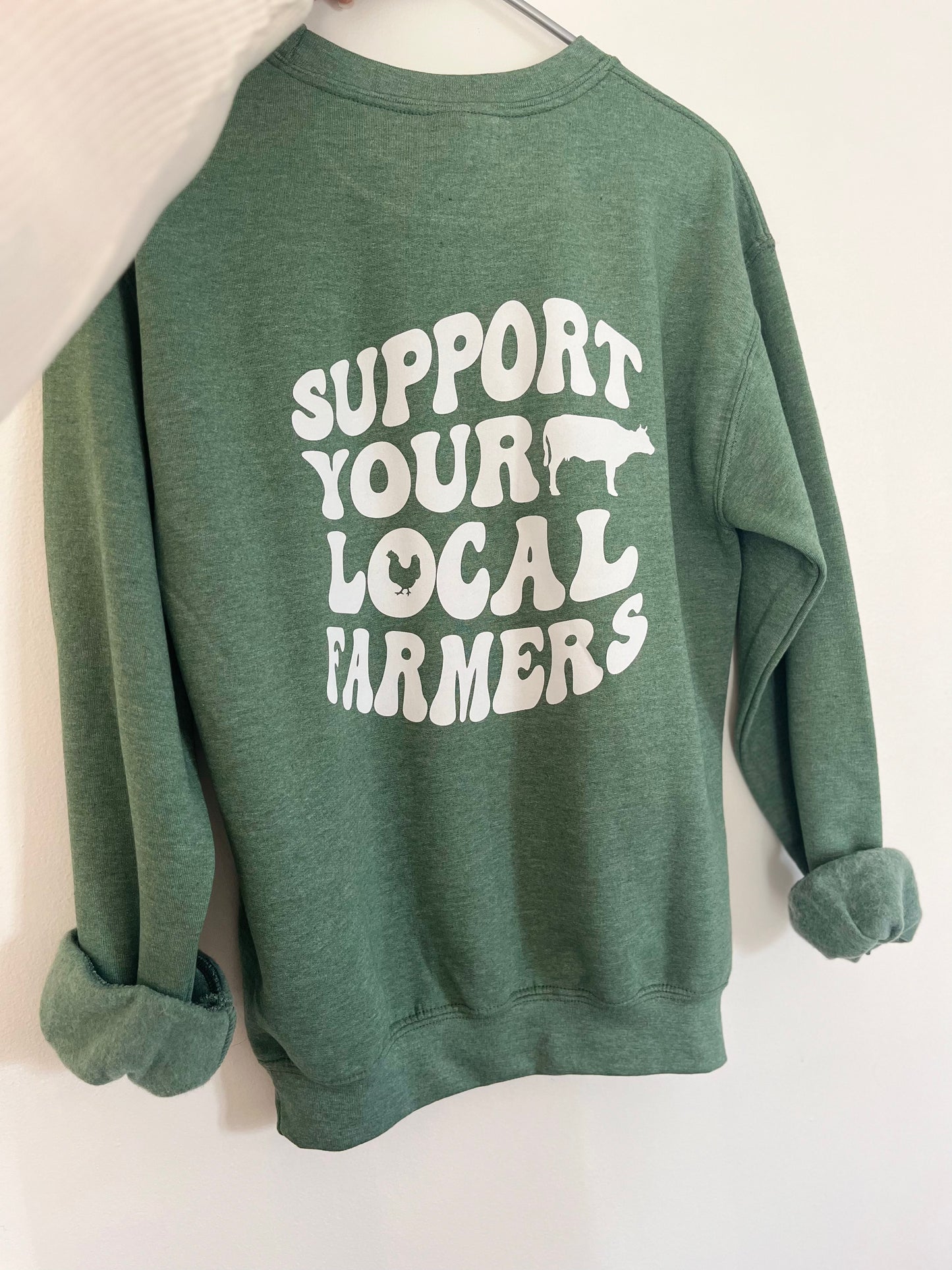 Support Your Local Farmers Crewneck