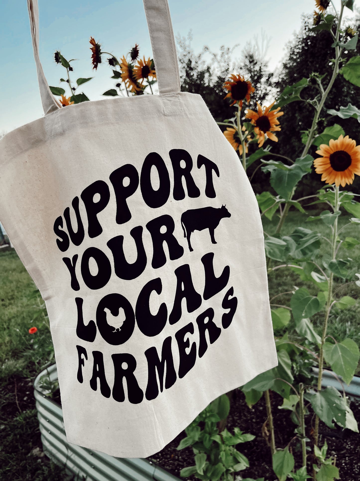 Support Your Local Farmers Canvas Tote